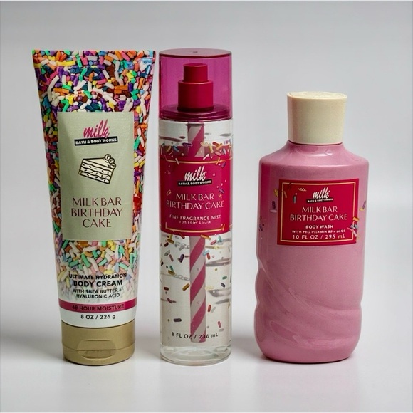 NWT Bath & Body Works Milk Bar Birthday Cake Gift Set Limited Edition Body Care